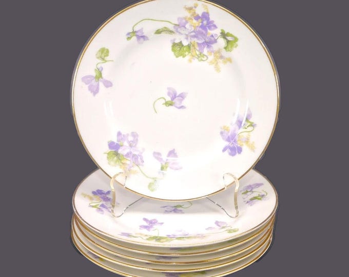 Six Charles Ahrenfeldt Limoges AHR1082 bread plates made in France.