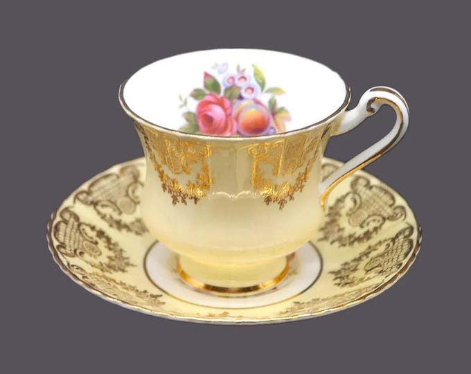 Paragon F68H cup and saucer set made in England. Florals and filigree.