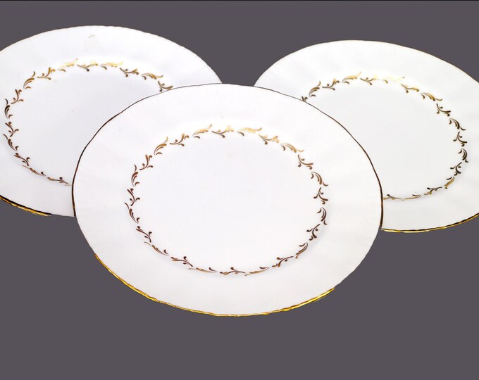 Three Paragon Orleans bread or dessert plates. Bone china made in England.
