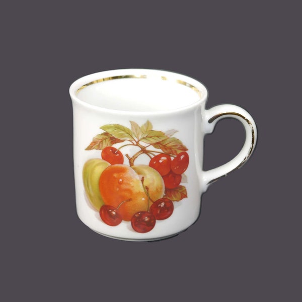 Tasse à café ou à thé en porcelaine Winterling WIG224 fabriquée en Allemagne de l'Ouest. Fruits bavarois et noix.