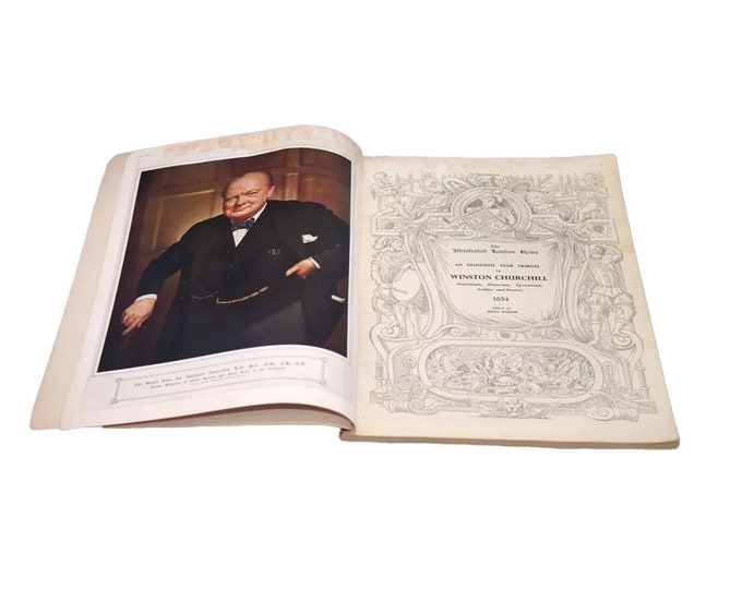 The Illustrated London News 80th-year Tribute to Sir Winston Churchill first-edition book.