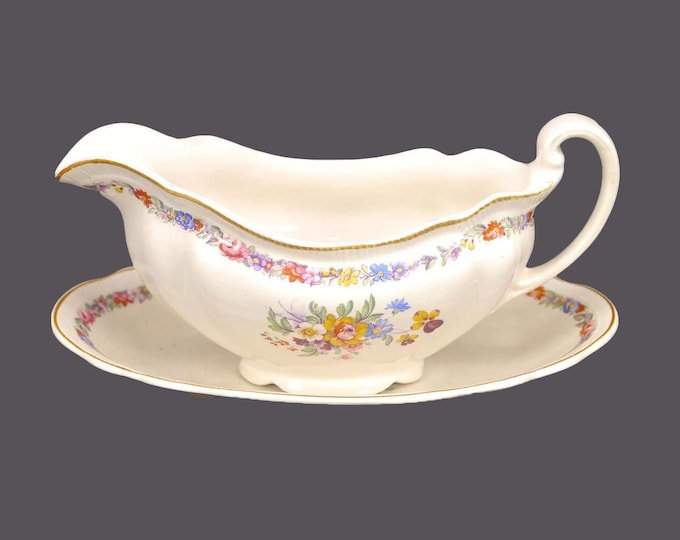 Johnson Brothers Marlow (older) gravy boat and under-plate made in England.