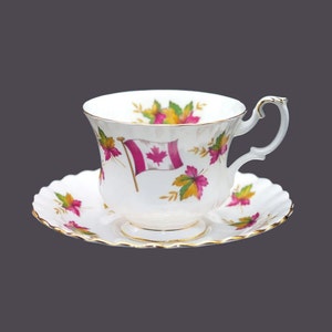 Vintage Royal Albert Canadiana Tea Set: Canada Flag Bone China