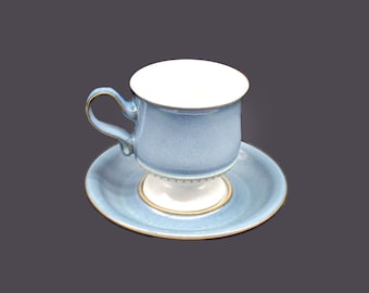 Denby Castile stoneware cup and saucer set made in England. Sets sold individually.