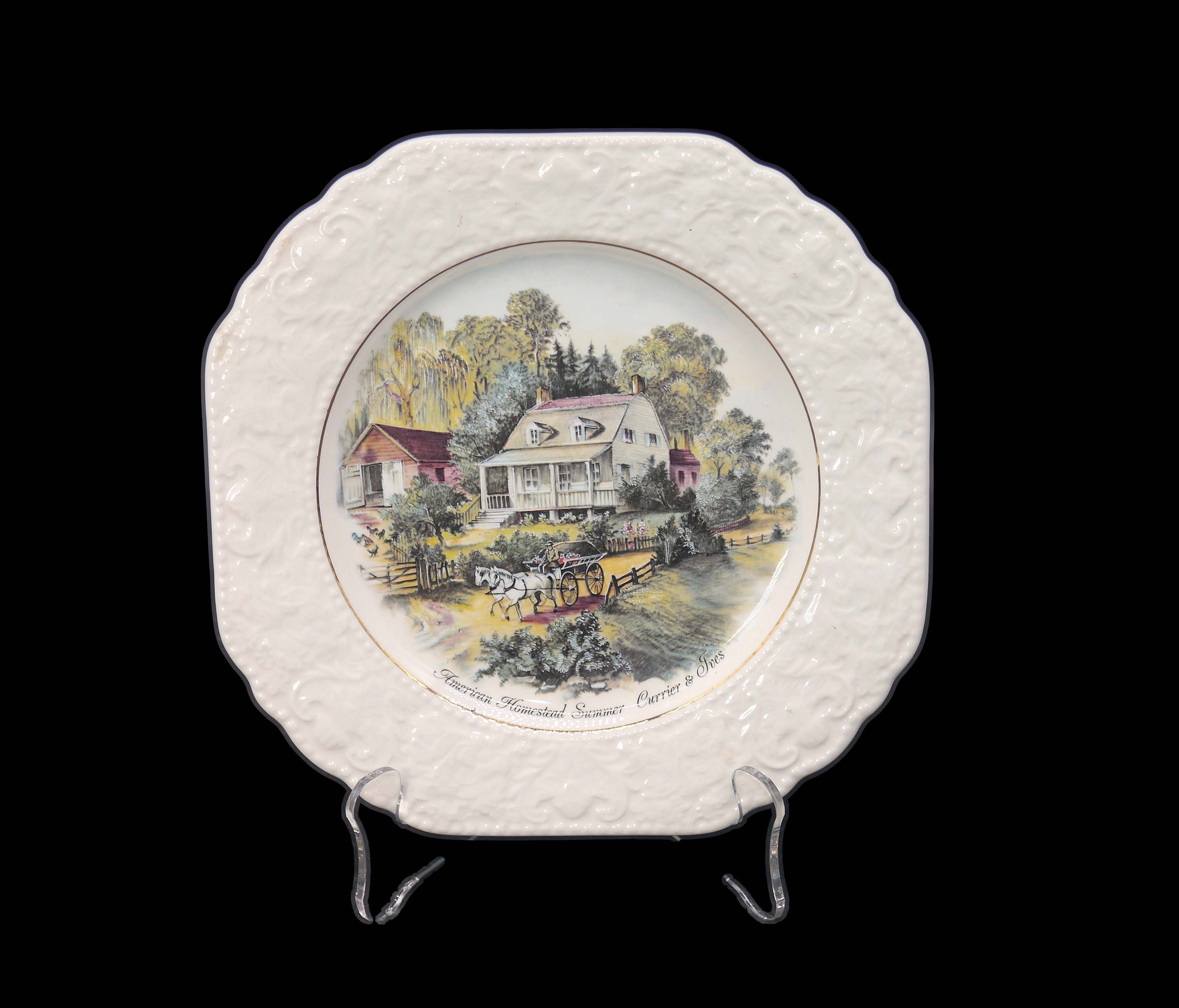 Lord Nelson Pottery Currier & Ives American Homestead Summer display