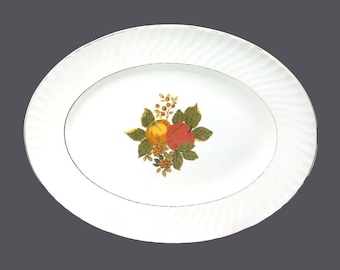 Vintage Wedgwood English Harvest oval platter made in England. Fall fruit.