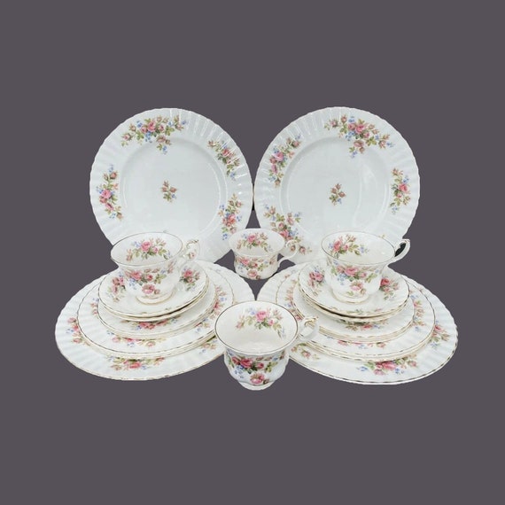 Royal albert bone china england moss rose cheap