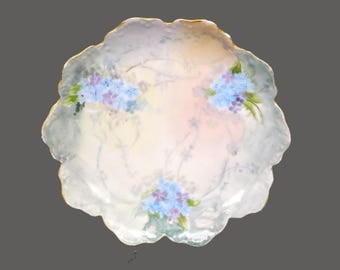 Antique Rosenthal Malmaison Candy or Trinket Dish: Bavaria Hand-Painted Florals