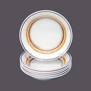Ciotole da dessert vintage Arklow Santos Stoneware, realizzate in Irlanda. Set da 6.