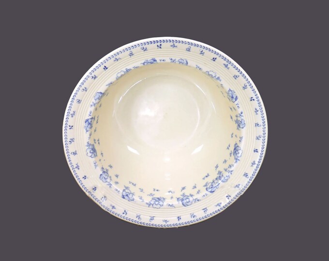 Wood & Sons Cape Code Blue round, rimmed serving bowl. Woods Ware made in England.
