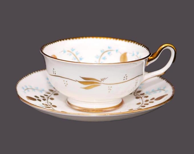 Vintage Royal Chelsea 355AT wide-mouth bone china tea set made in England.