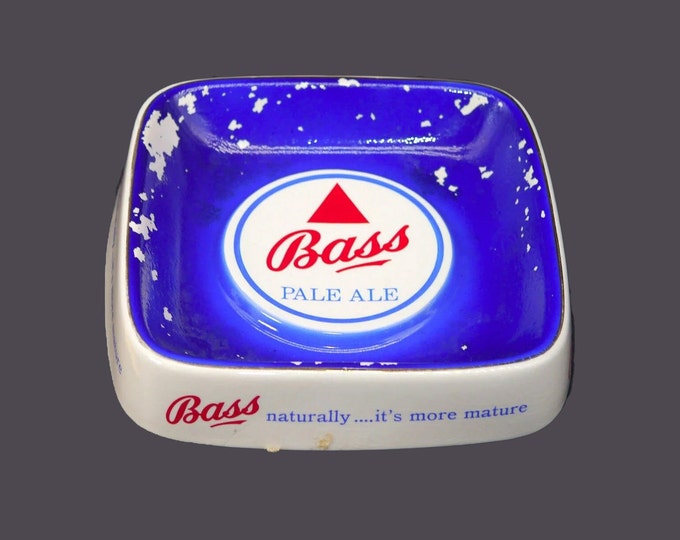 Bass Pale Ale large square ceramic tip tray made in England by Royal Norfolk.