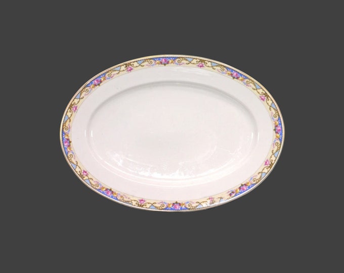 Antique art-nouveau J.S. Maier | MCP Czechoslovakia 3921 oval meat platter.