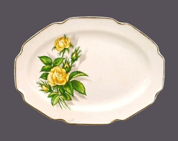 Royal Darwood Moss Rose oval platter made in the USA.