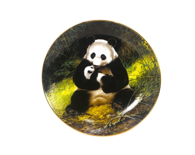 The Last of Their Kind Endangered Species decorative Panda plate 1988. Will Nelson. Numbered. Bradex Exchange.