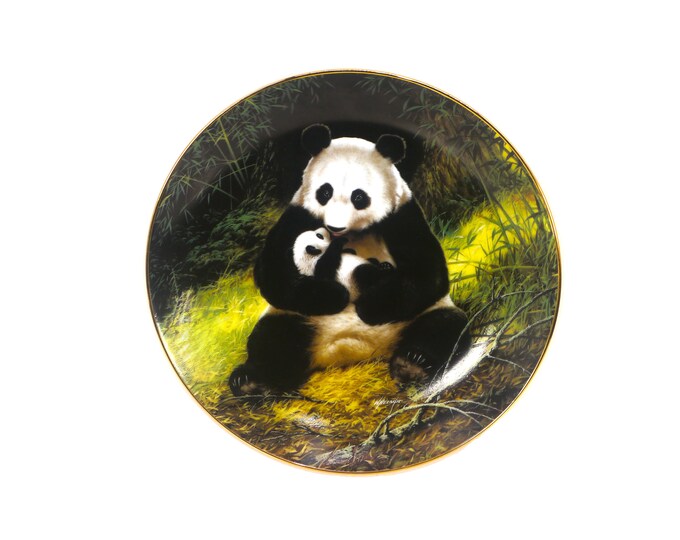 The Last of Their Kind Endangered Species decorative Panda plate 1988. Will Nelson. Numbered. Bradex Exchange.