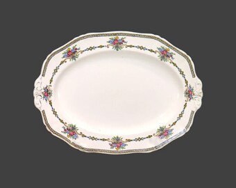 Antique art-nouveau period Alfred Meakin Cowes oval platter made in England. Flaws (see below).