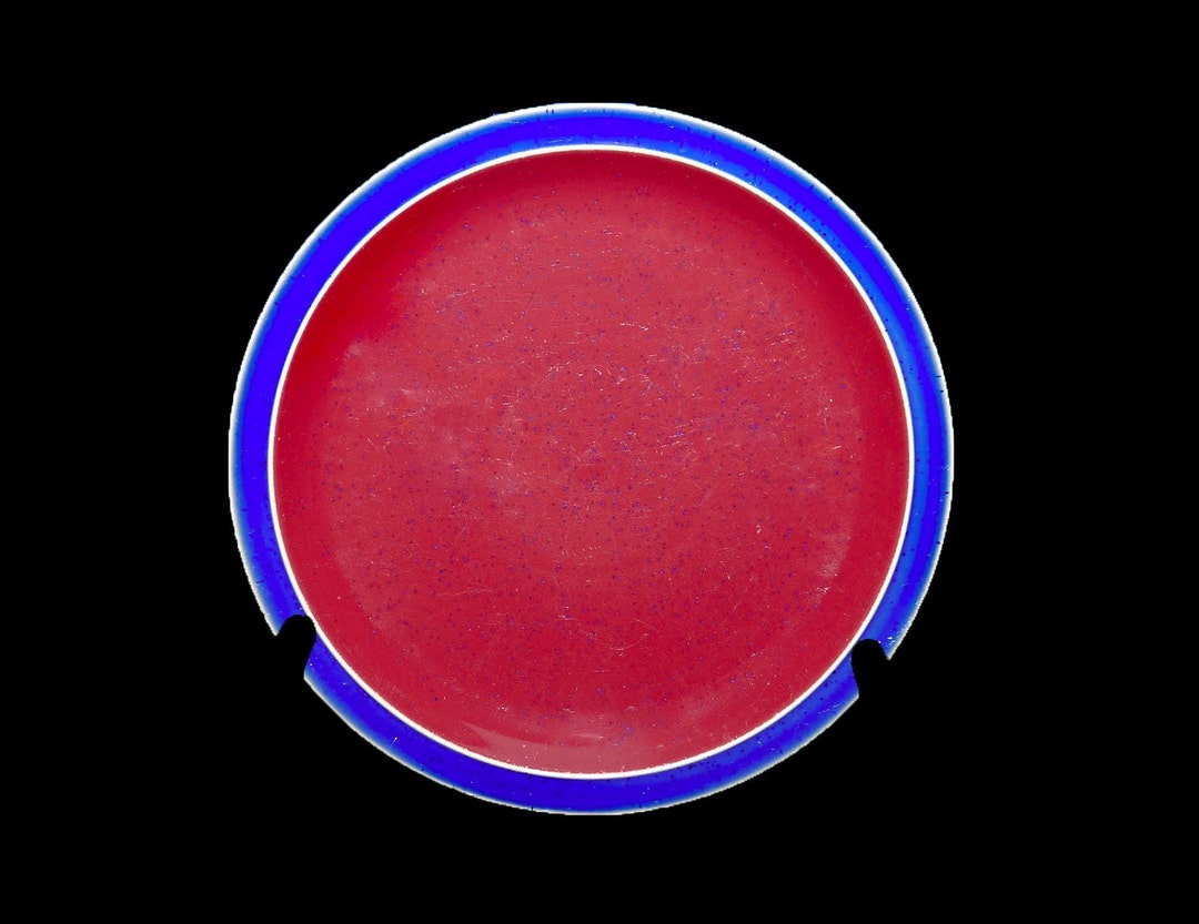Denby Harlequin Burgundy Red and Blue Salad Plate. Vintage - Etsy Canada