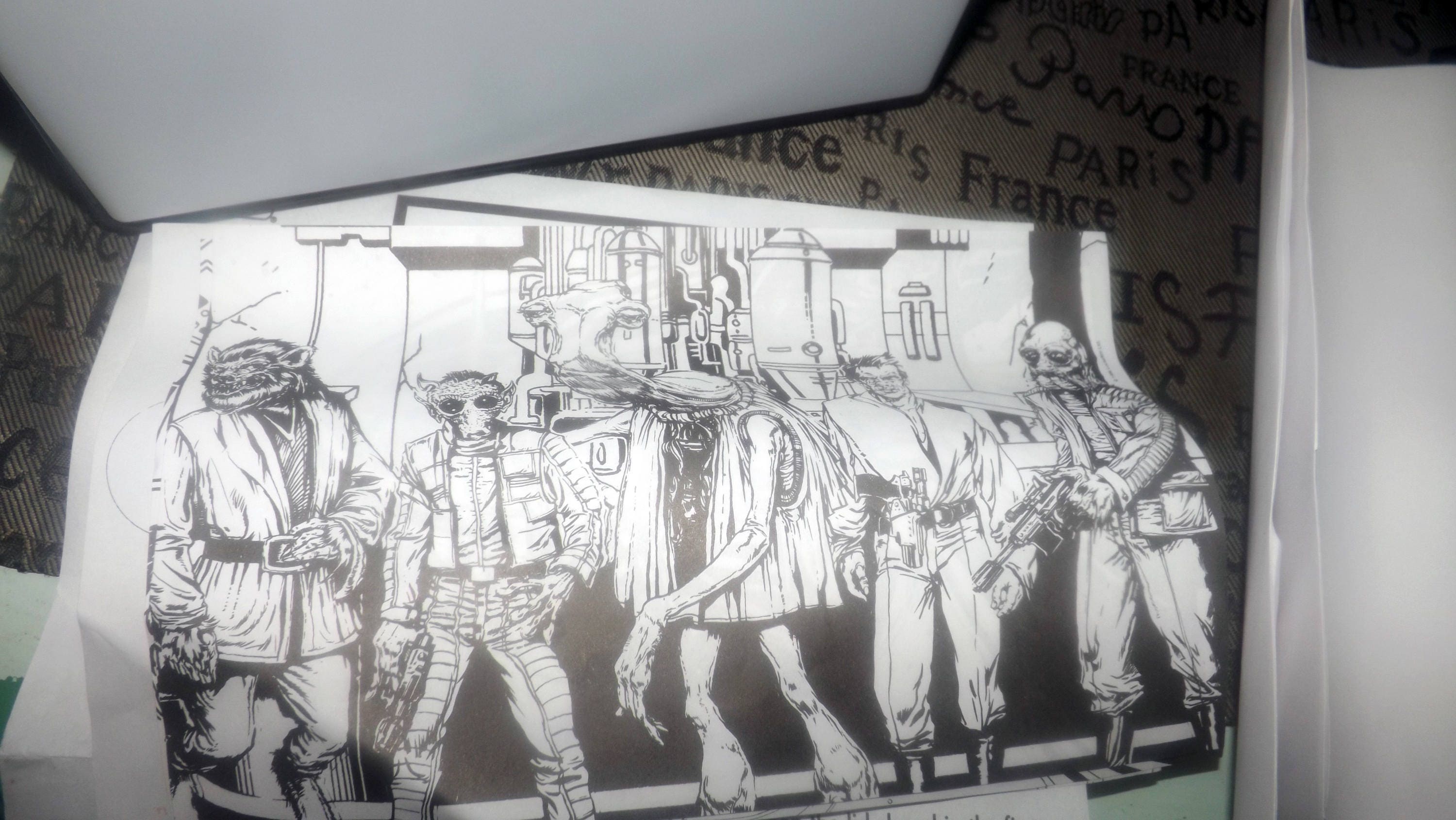 Vintage 1996 Star Wars Trilogy Light Up Drawing Desk Draw Your