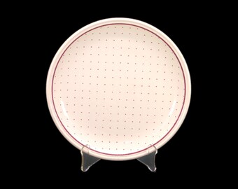 Biltons BIL9 dinner plate made in England. Cranberry dots, band.
