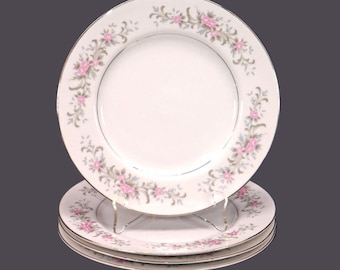 Vintage Premiere Fine China Rose Garden Dinner Plates. Japan. Set