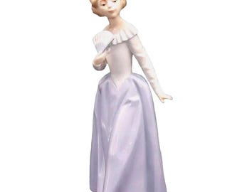 Vintage Lladro NAO Figurine: Demure Girl with Fan 1983