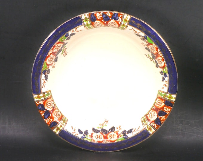 Art-deco era Thomas Hughes & Sons Windsor Derby round serving bowl made in England.