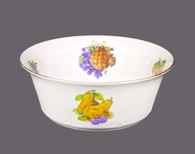 Vintage JL Menau Graf von Henneberg round serving bowl: Germany. Bavarian fruit.