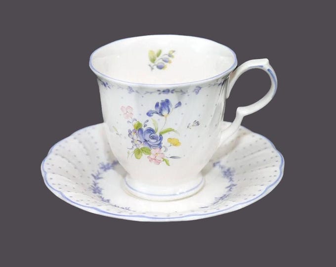 Vintage Nikko Blue Peony cup and saucer set made in Japan.