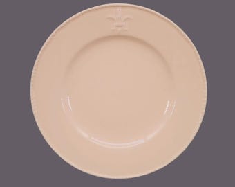 Vintage Bordallo Pinheiro Pink Fleur de Lis Chop Plate, Portugal