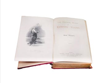 Antiquarian Victorian era (1890s) hardcover poetry book. The Poetical Works of (Edward) Young. Ward Lock London. Complete.