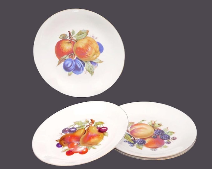 Four Hutschenreuther Bavarian Fruit salad plates made in Germany.