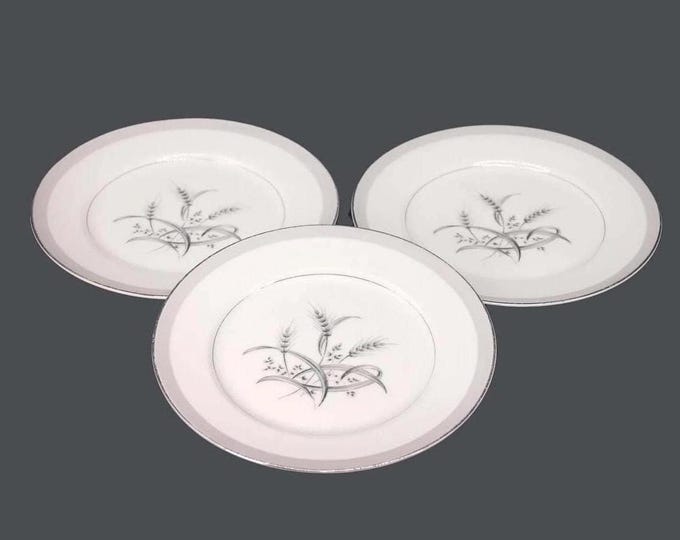 Vintage Sone China Silver Wheat salad plates made in Japan.