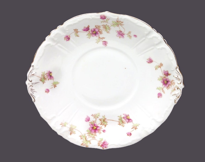 Victorian era Adderley Spray No. 30 hand-painted lugged cake or cookie serving plate made in England.