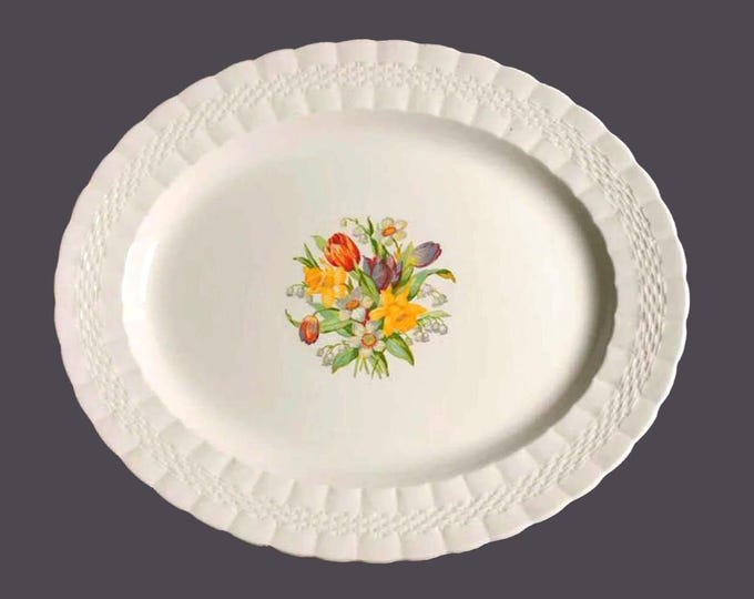 Simpsons Potters Providence 7747 oval turkey platter. Solian Ware ironstone made in England.