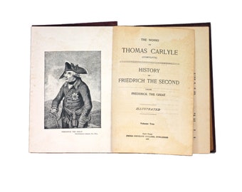 Antiquarian hardcover book Carlyle's Works Thomas Carlyle Vol II History Friedrich the Second | Frederick the Great. Peter Fenelon Collier.