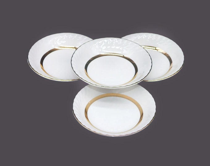 Four Barratts Golden Anniversary fruit nappies, dessert bowls made in England.