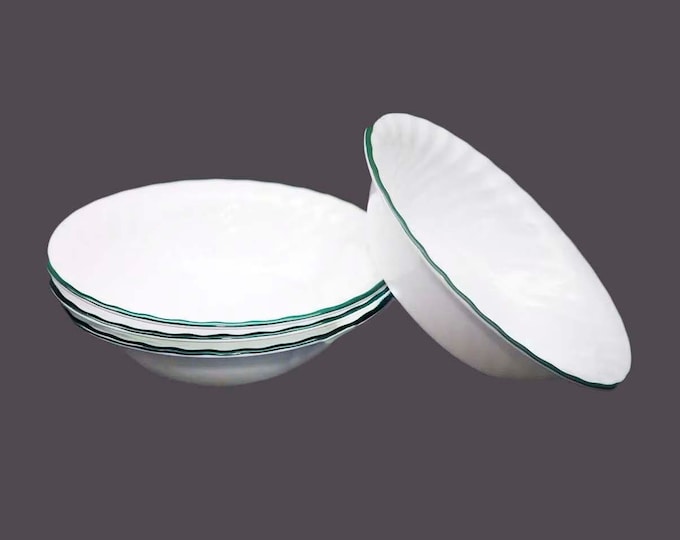 Four Corelle Callaway coupe soup or cereal bowls. Vintage Corningware made in USA.