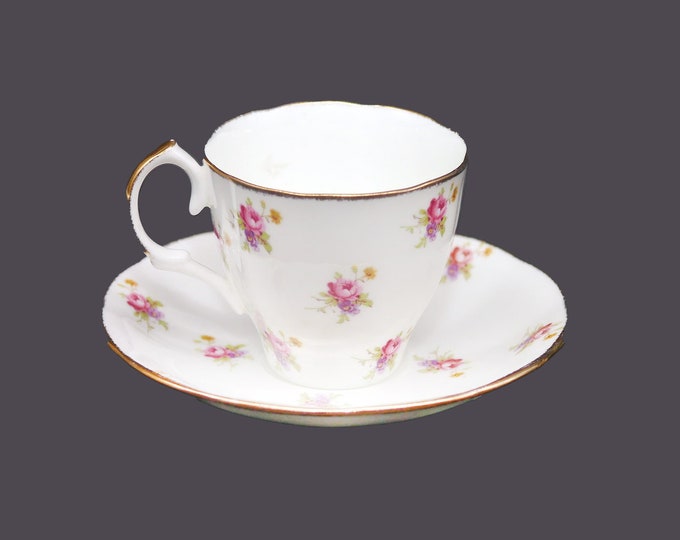 Jason Bone China J607 pink roses cup and saucer set made in England.