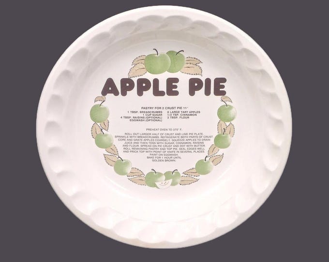 Festival Stoneware Apple Pie recipe pie plate | pie baker made in Korea.