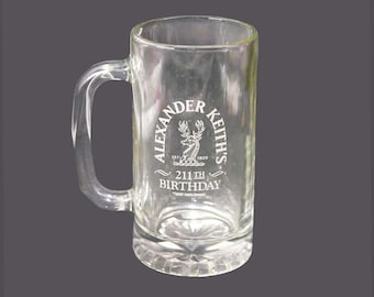 Vintage Alexander Keith's Ale 211th Birthday beer stein.
