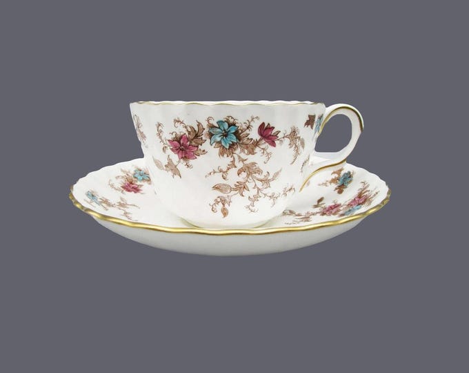 Minton Ancestral S376 bone china cup and saucer set made in England.