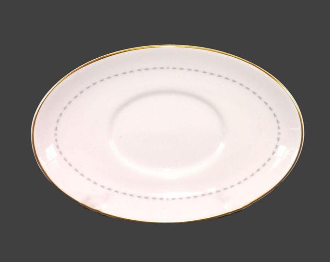 Royal Doulton Hampton Court TC1020 oval gravy boat under-plate only  made in England.