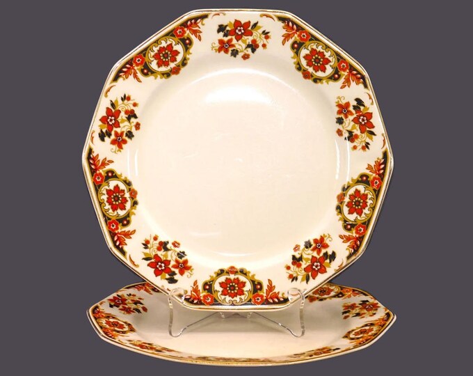 Pair of Royal Winton Grimwades T9447 luncheon plates. Royal Ivory Ware made in England.