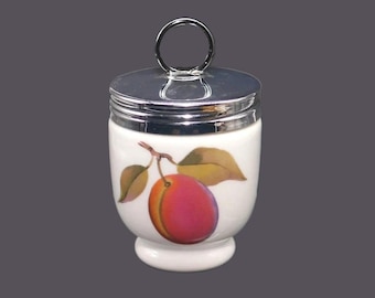 Vintage Royal Worcester Evesham Egg Coddler: Peaches & Berries, Made England