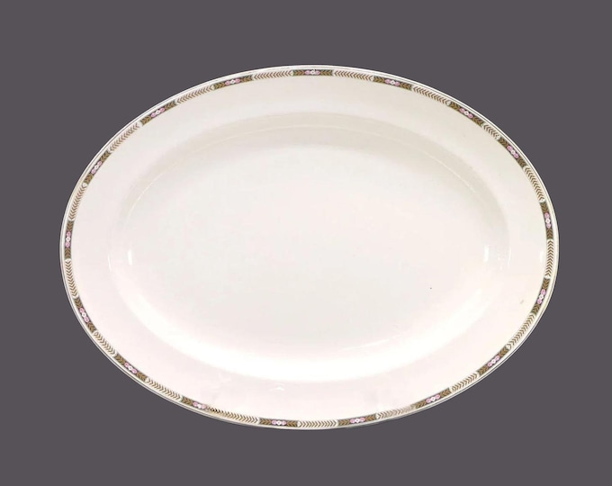 Antique Edwardian Age Johnson Brothers JB45 oval turkey platter made in England.