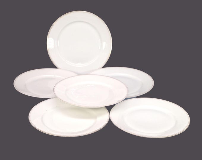 Six antique MZ Austria | Altrohlau A-1936 bread, dessert plates. Flaws (see below).