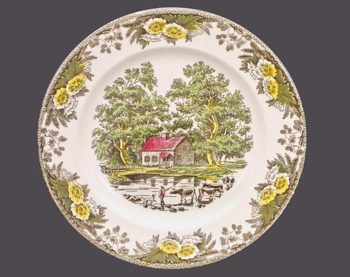 Royal China Fairoaks | Fair Oaks dinner plate made in USA. Flaw (see below).