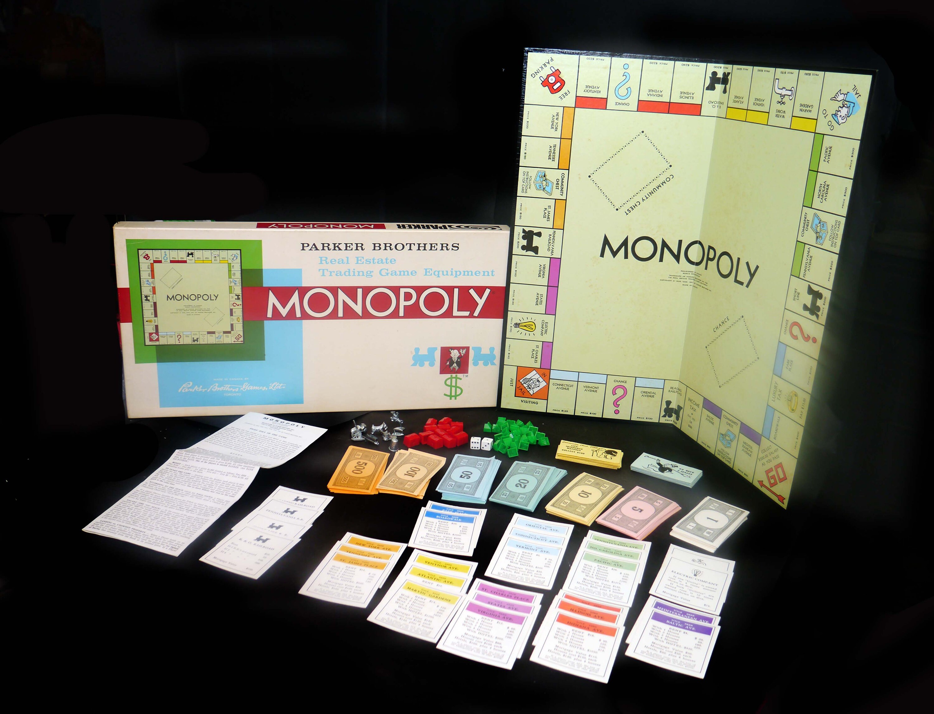 Parker MONOPOLY Juego Mesa Monopoly Buen Estado Figuras de Metal 