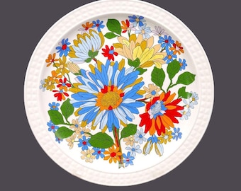 Vintage Pontesa Fiesta Dinner Plate: Multicolor Floral Ironstone, Spain